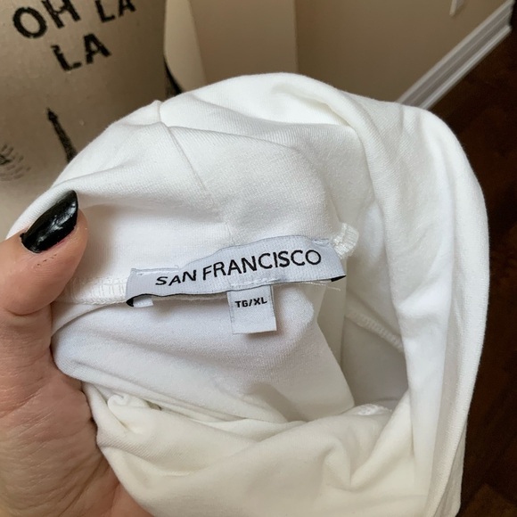 SAN FRANCISCO White Long Sleeve Turtle Neck Top Womens Size XL BRAND NEW - Picture 4 of 9